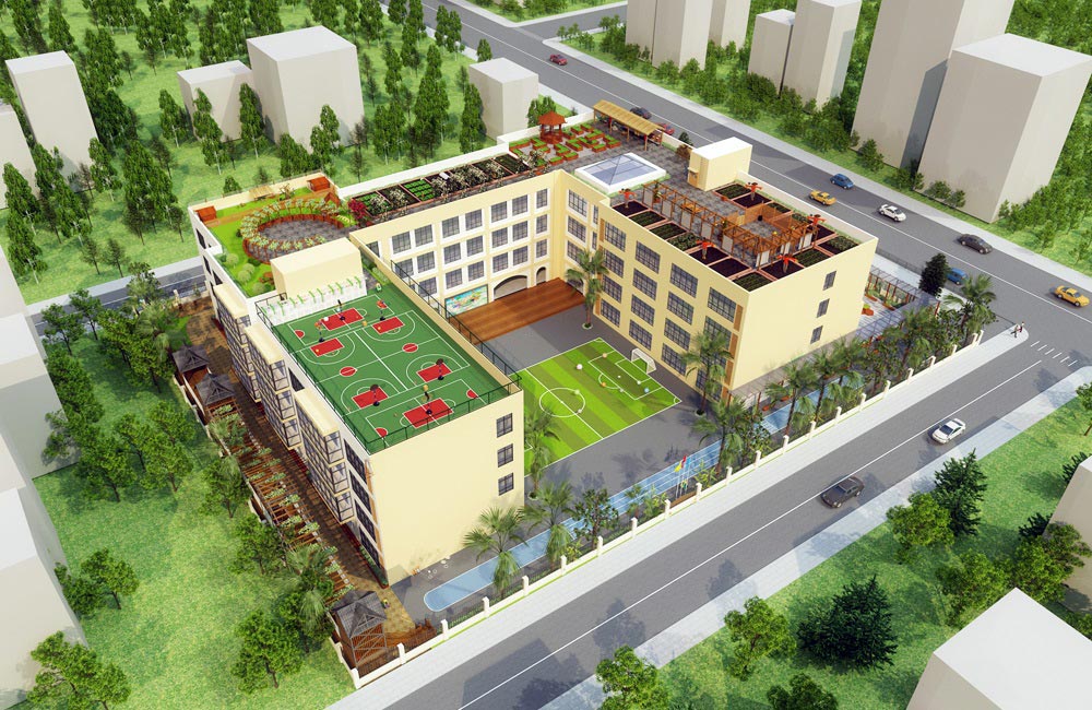 四川閬中凌家壩幼兒園室內(nèi)設(shè)計(jì),大型玩具及戶(hù)外整體施工,項(xiàng)目總面積大約15000M2,特色設(shè)計(jì)：屋頂露天球場(chǎng)、種植園等；